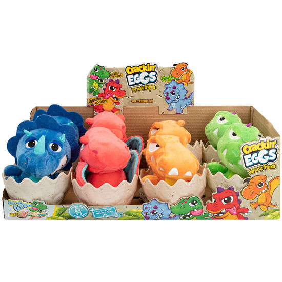 EXPOSITOR 8 PELUCHES MINI ROARING DINO JURASSIC FRIENDS CRACKING EGGS SURTIDO 12,5CM image 0