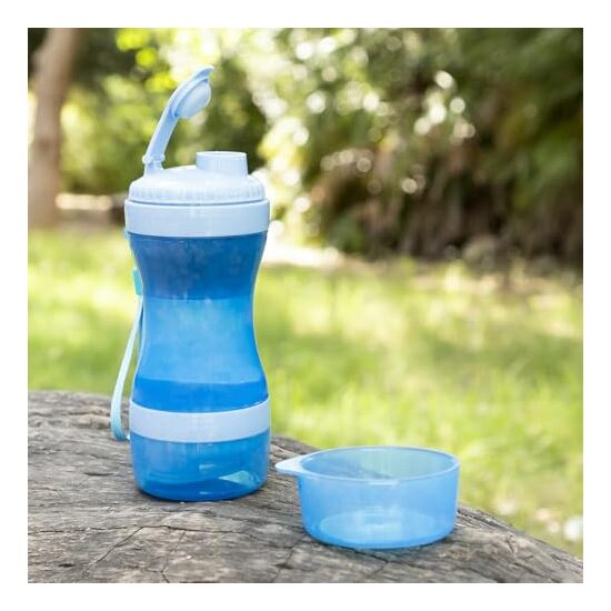 BOTELLA CON DEPÓSITO DE AGUA Y COMIDA PARA MASCOTAS 2 EN 1 PETTAP INNOVAGOODS image 1