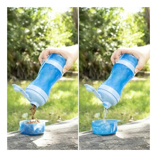 BOTELLA CON DEPÓSITO DE AGUA Y COMIDA PARA MASCOTAS 2 EN 1 PETTAP INNOVAGOODS image 2