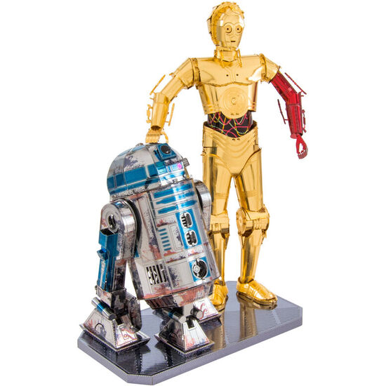 MAQUETA METAL R2D2 & C-3PO STAR WARS METAL EARTH image 0