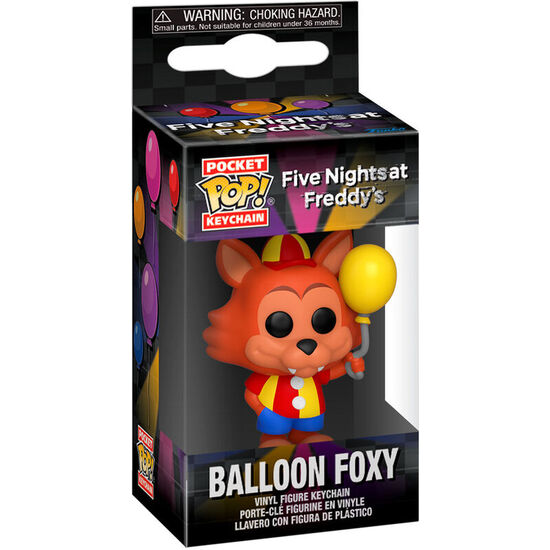 LLAVERO POCKET POP FIVE NIGHTS AT FREDDYS BALLOON FOXY image 0