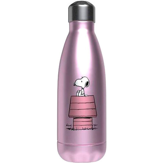 BOTELLA ACERO INOXIDABLE CASETA ROSA SNOOPY 550ML image 0