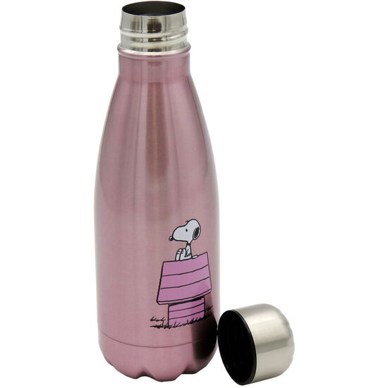 BOTELLA ACERO INOXIDABLE CASETA ROSA SNOOPY 550ML image 1