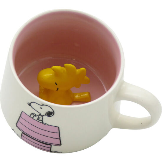 TAZA FIGURA 3D CASETA ROSA SNOOPY 355ML image 1