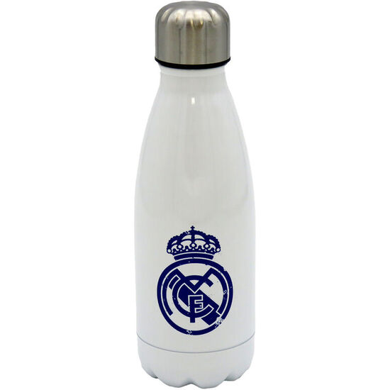 BOTELLA ACERO INOXIDABLE REAL MADRID BLANCA 550ML image 0