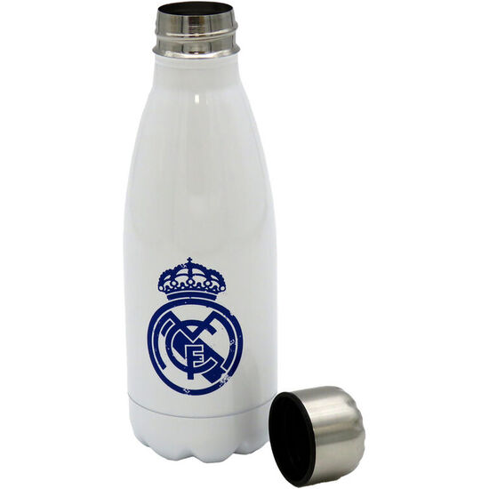 BOTELLA ACERO INOXIDABLE REAL MADRID BLANCA 550ML image 1
