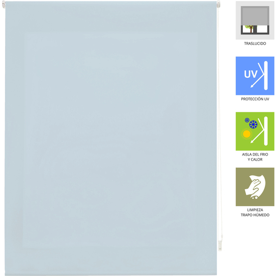 ESTOR ENROLLABLE ARA 112-AZUL CELESTE 180X175 image 2