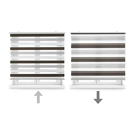 ESTOR ENROLLABLE BOHEM 507 MARRON-GRIS 100X180 image 1