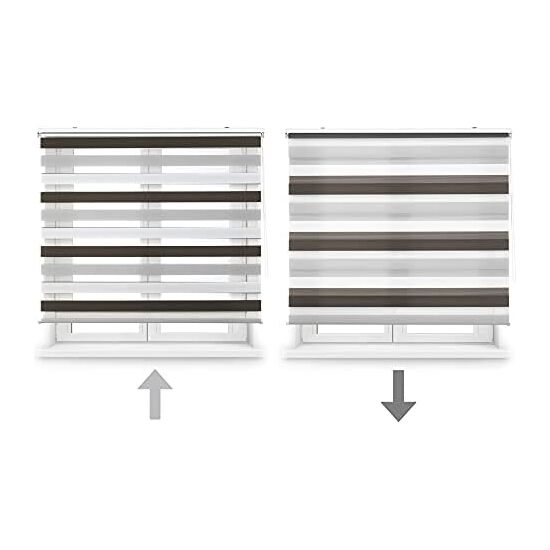 ESTOR ENROLLABLE BOHEM 507 MARRON-GRIS 80X180 image 1