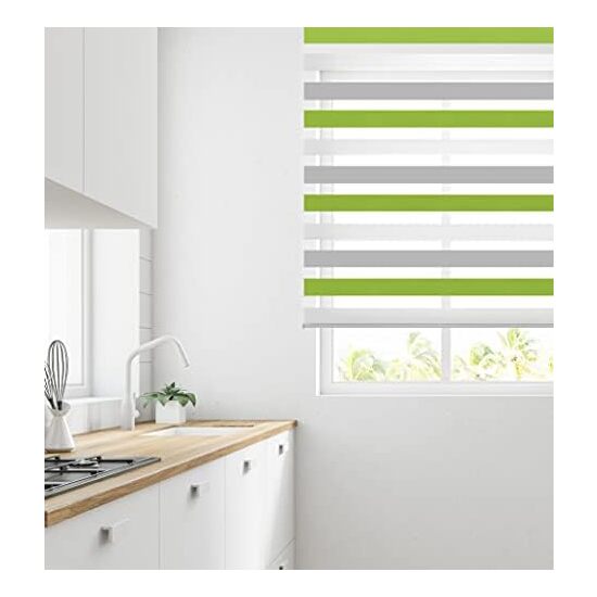 ESTOR ENROLLABLE BOHEM 508 GRIS-PISTACHO 140X180 image 2