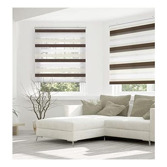 ESTOR ENROLLABLE BOHEM 509 MARRON-CREMA 140X180 image 3