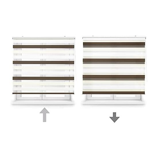 ESTOR ENROLLABLE BOHEM 509 MARRON-CREMA 160X180 image 1