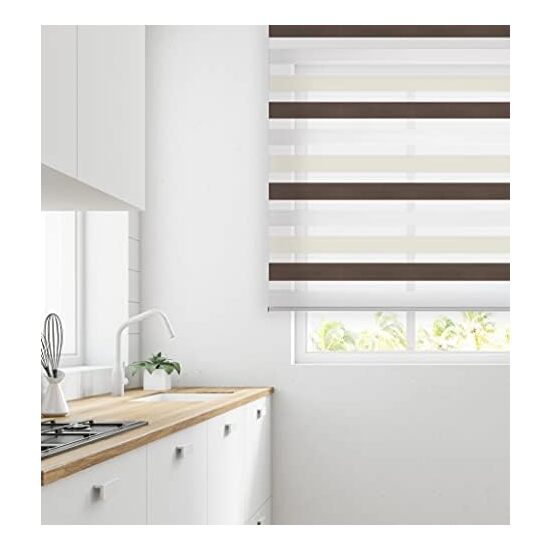 ESTOR ENROLLABLE BOHEM 509 MARRON-CREMA 180X180 image 2