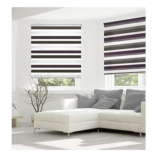 ESTOR ENROLLABLE BOHEM 510 MARRON-VIOLETA 140X180 image 3