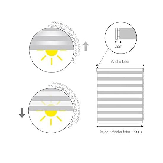 ESTOR ENROLLABLE BOHEM 510 MARRON-VIOLETA 80X180 image 6