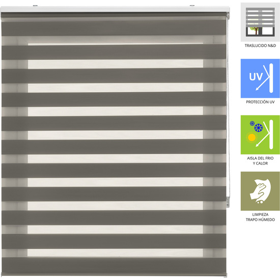 ESTOR ENROLLABLE LIRA 322-GRIS ANTRACITA 140X250 image 1