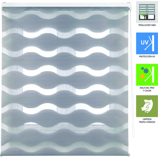 ESTOR ENROLLABLE MEDITERRANEO 303-GRIS 160X180 image 1