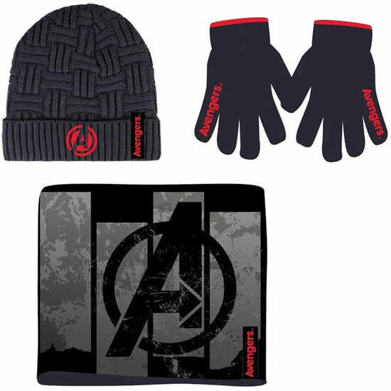 CONJUNTO GORRO GUANTES BRAGA CUELLO VENGADORES AVENGERS MARVEL image 0