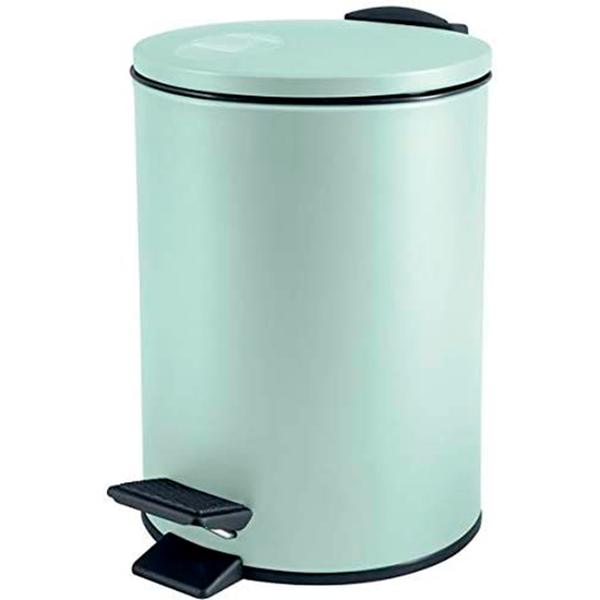 CUBO PARA BAÑO CON PEDAL SPIRELLA "ADELAR" 5L DE ACERO INOXIDABLE EN COLOR VERDE MATE image 0