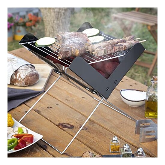 MINI BARBACOA PLEGABLE PORTÁTIL PARA CARBÓN FOLDECUE INNOVAGOODS image 4