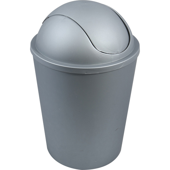 PAPELERA INCLINABLE AKO 5,5L PLATA image 0