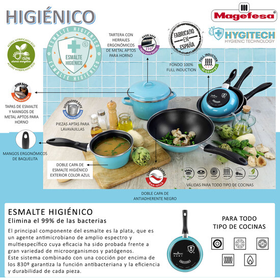 MAGEFESA COLECCIÓN HIGIÉNICO ASADOR ALTO 28 EN ACERO ESMALTADO VITRIFICADO, APTO INDUCCIÓN Y LAVAVAJILLAS image 2