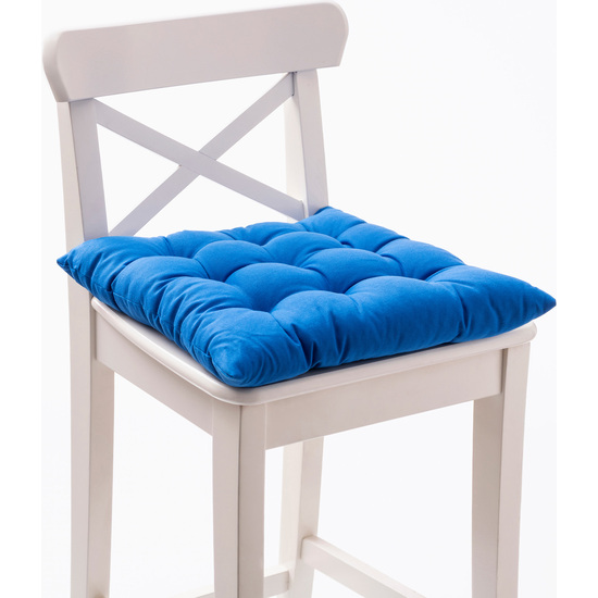 COJÍN PARA SILLA DE JARDÍN 40X40CM 250GSM 65% ALGODÓN 35% POLIÉSTER AZUL PICNIC image 2