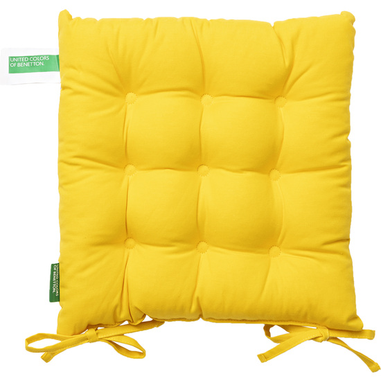 COJÍN PARA SILLA DE JARDÍN 40X40CM 250GSM 65% ALGODÓN 35% POLIÉSTER AMARILLO PICNIC image 0