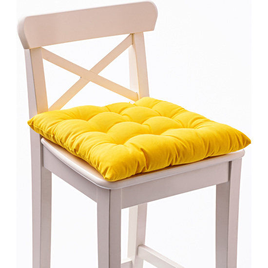 COJÍN PARA SILLA DE JARDÍN 40X40CM 250GSM 65% ALGODÓN 35% POLIÉSTER AMARILLO PICNIC image 2