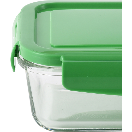 HERMÉTICO RECTANGULAR 1180ML BOROSILICATO TAPA VERDE RAINBOW image 5