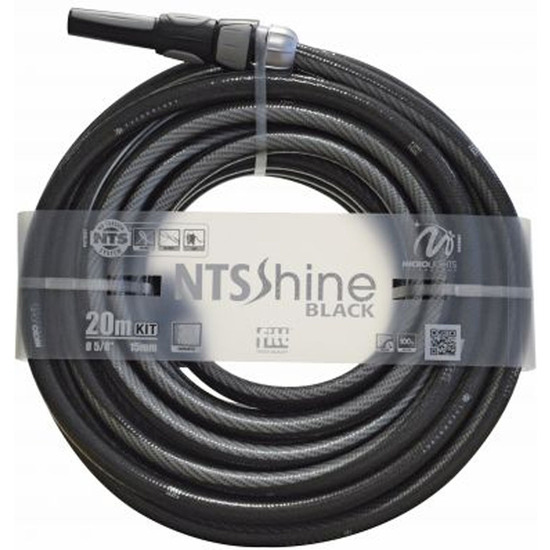 KIT MANGUERA NTS SHINE BLACK 15MMX20 M image 0