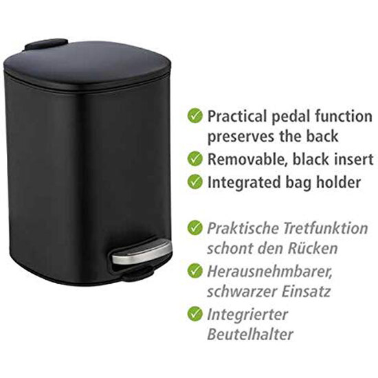 CUBO DE PEDAL 5 L. ALASSIO, NEGRO image 2