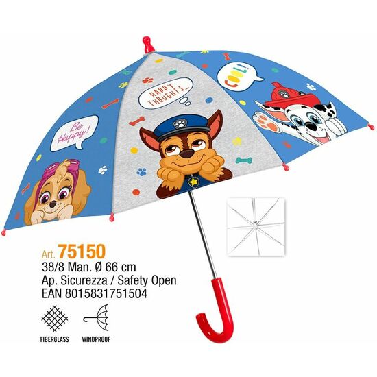 PARAGUAS MANUAL PATRULLA CANINA PAW PATROL 38CM image 1