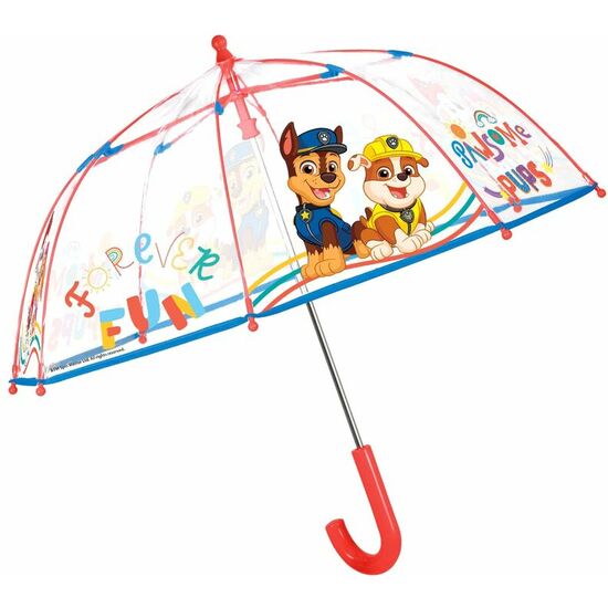 PARAGUAS MANUAL TRANSPARENTE PATRULLA CANINA PAW PATROL 42CM image 0