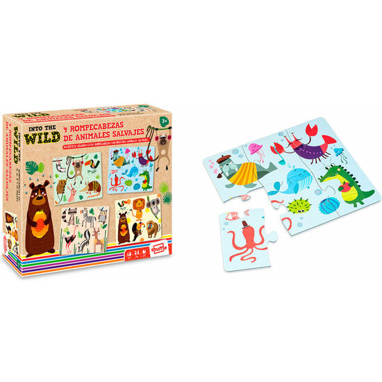 PUZZLE ANIMALES SALVAJES INTO THE WILD 4-6-8-12PZS image 2