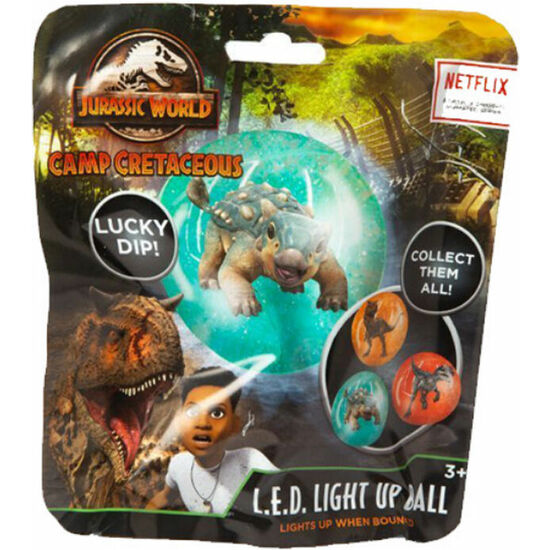 PACK 48 BOLAS CON LUCES LED CAMP CRETACEOUS JURASSIC WORLD image 0