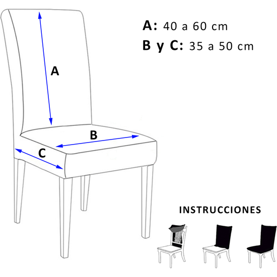 SET DE 2 FUNDAS DE SILLA CON RESPALDO REDONDO AURORA BLANCO image 2