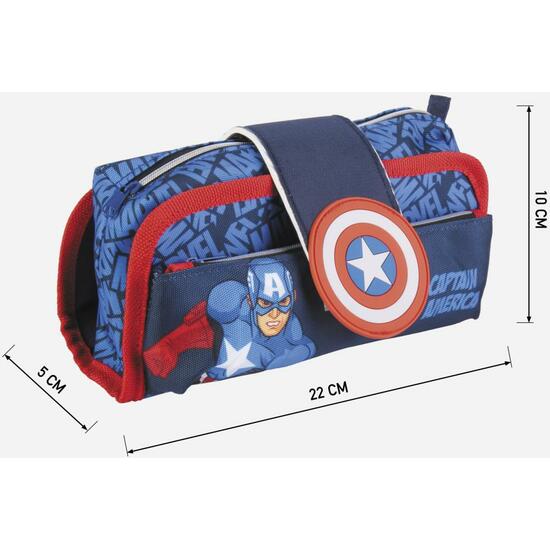 ESTUCHE PORTATODO VELCRO MARVEL BLUE image 2