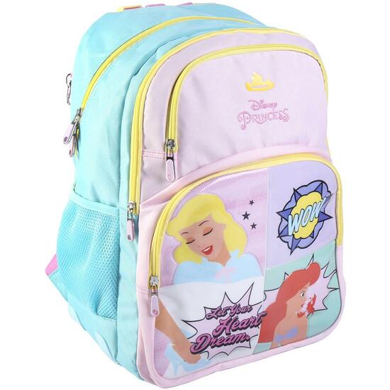 MOCHILA ESCOLAR GRANDE 44 CM PRINCESS PINK image 0