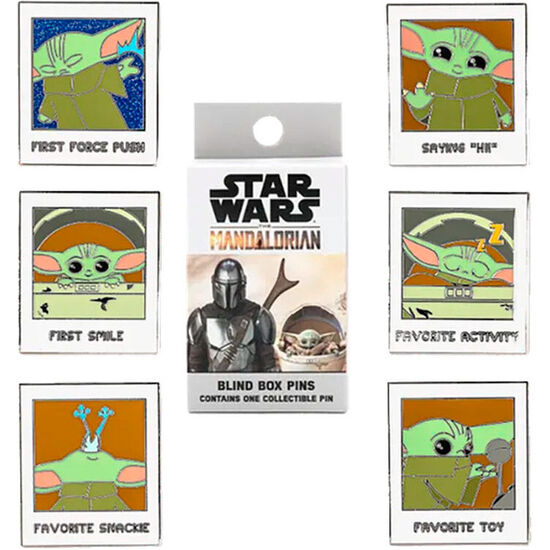 EXPOSITOR 12 BLIND BOX ENAMEL PIN YODA THE CHILD THE MANDALORIAN STAR WARS LOUNGEFLY SURTIDO image 0