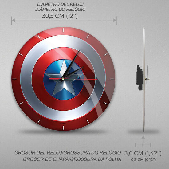 RELOJ PARED CAPITAN AMERICA MARVEL image 2