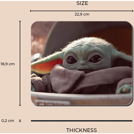 ALFOMBRILLA RATON BABY YODA MANDALORIAN STAR WARS image 2