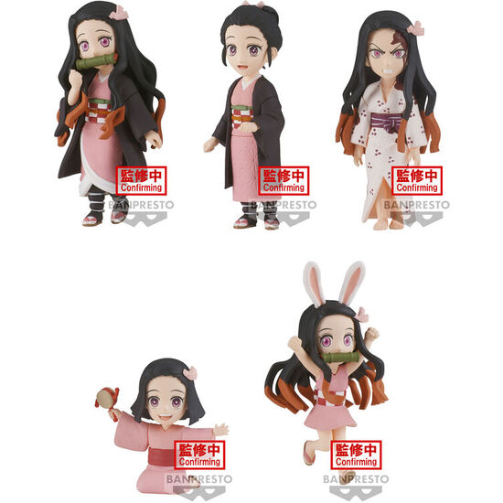 PACK 12 FIGURAS NEZUKO KAMADO WORD COLLECTABLE III DEMON SLAYER KIMETSU NO YAIBA 7CM SURTIDO image 0