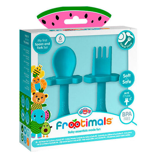 SET PRIMERA CUCHARA Y TENEDOR MELANY MELEPHANT FROOTIMALS image 0