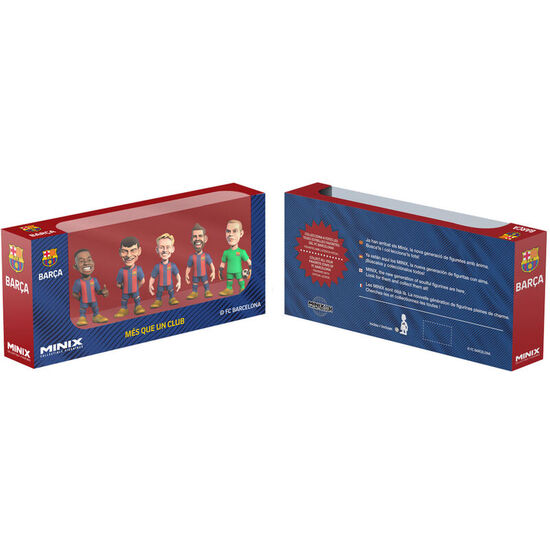 BLISTER 5 FIGURAS MINIX FC BARCELONA 7CM image 0