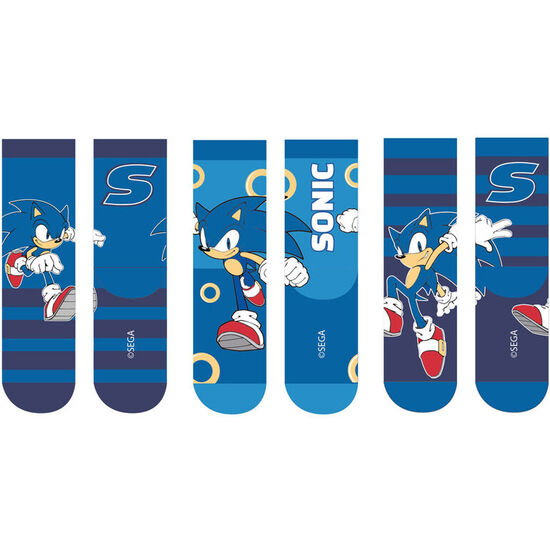 SET 3 CALCETINES SONIC THE HEDGEHOG INFANTIL SURTIDO image 0