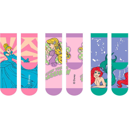 SET 3 CALCETINES PRINCESAS DISNEY INFANTIL SURTIDO image 0