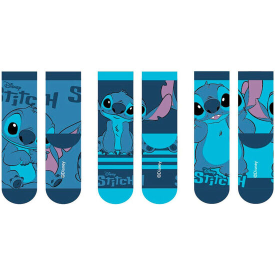 SET 3 CALCETINES STITCH DISNEY INFANTIL SURTIDO image 0