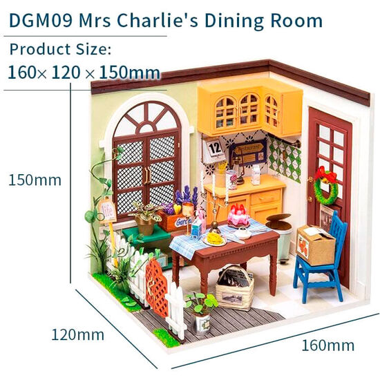 PUZZLE 3D CASA MINIATURA MRS CHARLIE S DINNIN ROOM image 1