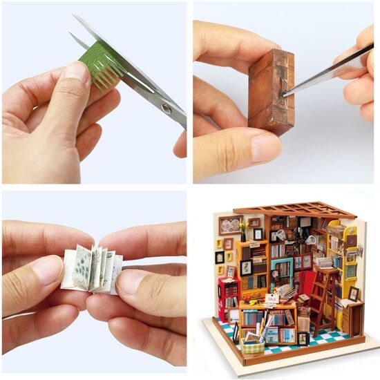 PUZZLE 3D CASA MINIATURA SAM S STUDY ROOM image 2